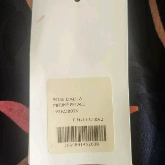 Sezane Robe Dalila Dress in Petal Print Viscose Womens Size 34 US 2 New NWT - Picture 10 of 10